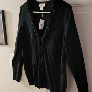 Large petite Loft black sweater